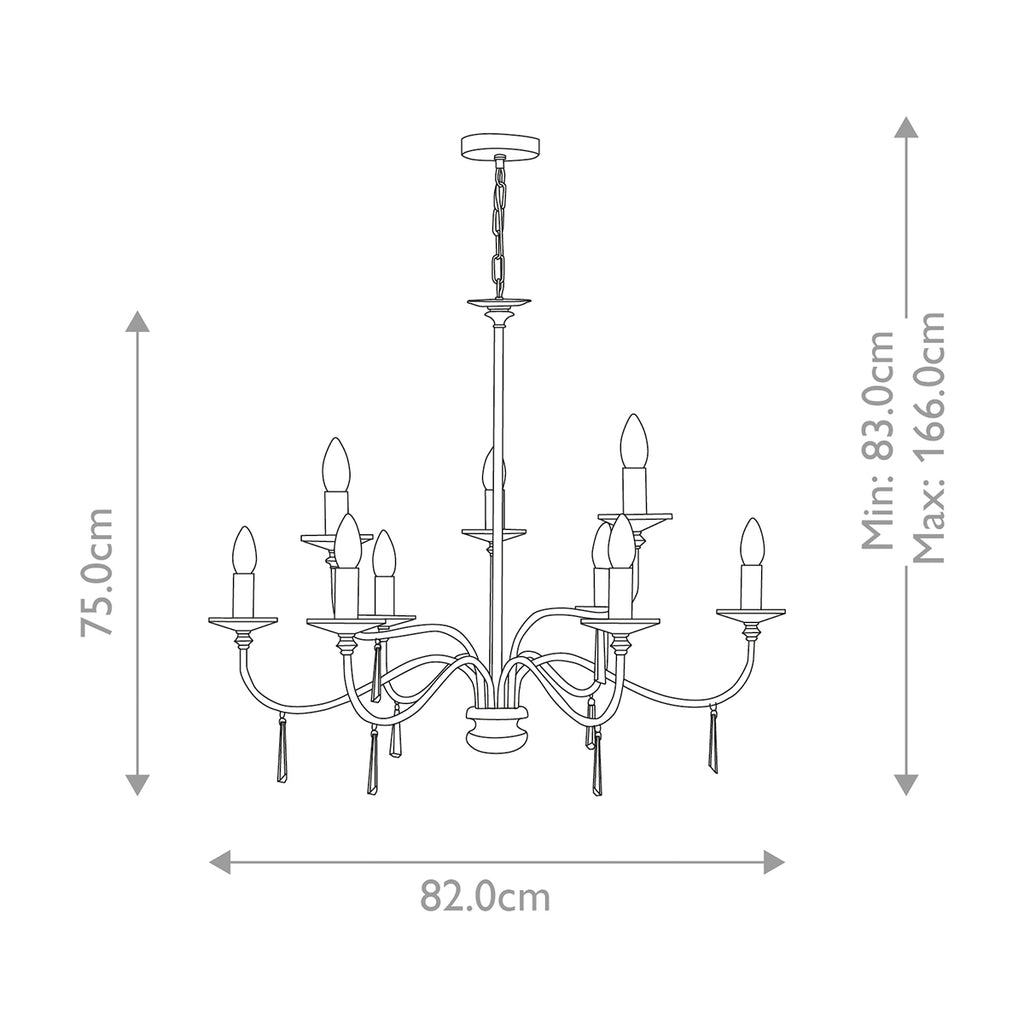 Pendelleuchte Finsbury Park (Nickel) 9x - Elstead Lighting