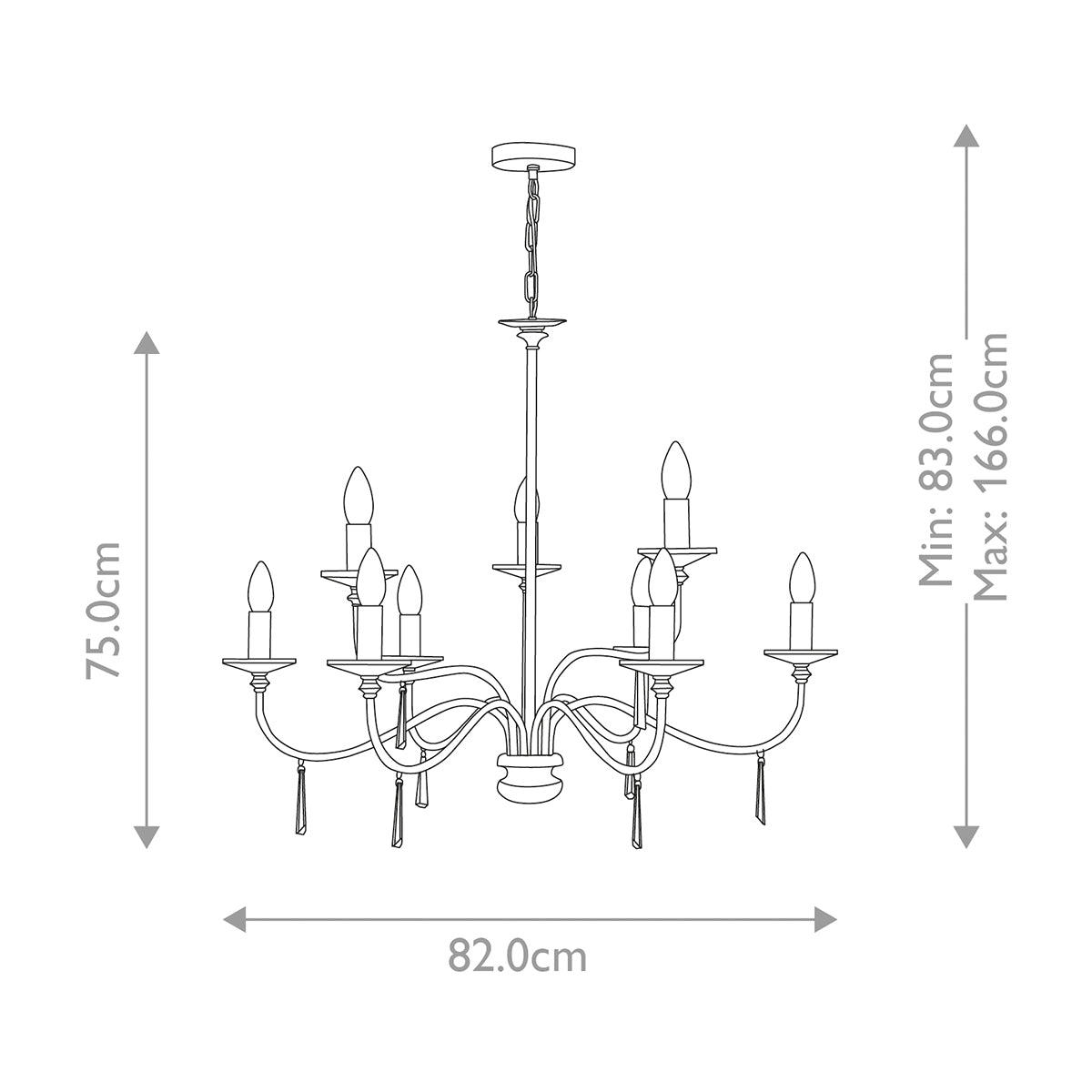 Pendelleuchte Finsbury Park (Nickel) 9x - Elstead Lighting
