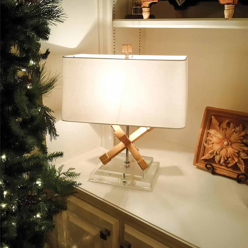 Tischleuchte Jackson Square (goldfarben) 1x - Elstead Lighting