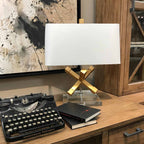 Tischleuchte Jackson Square (goldfarben) 1x - Elstead Lighting