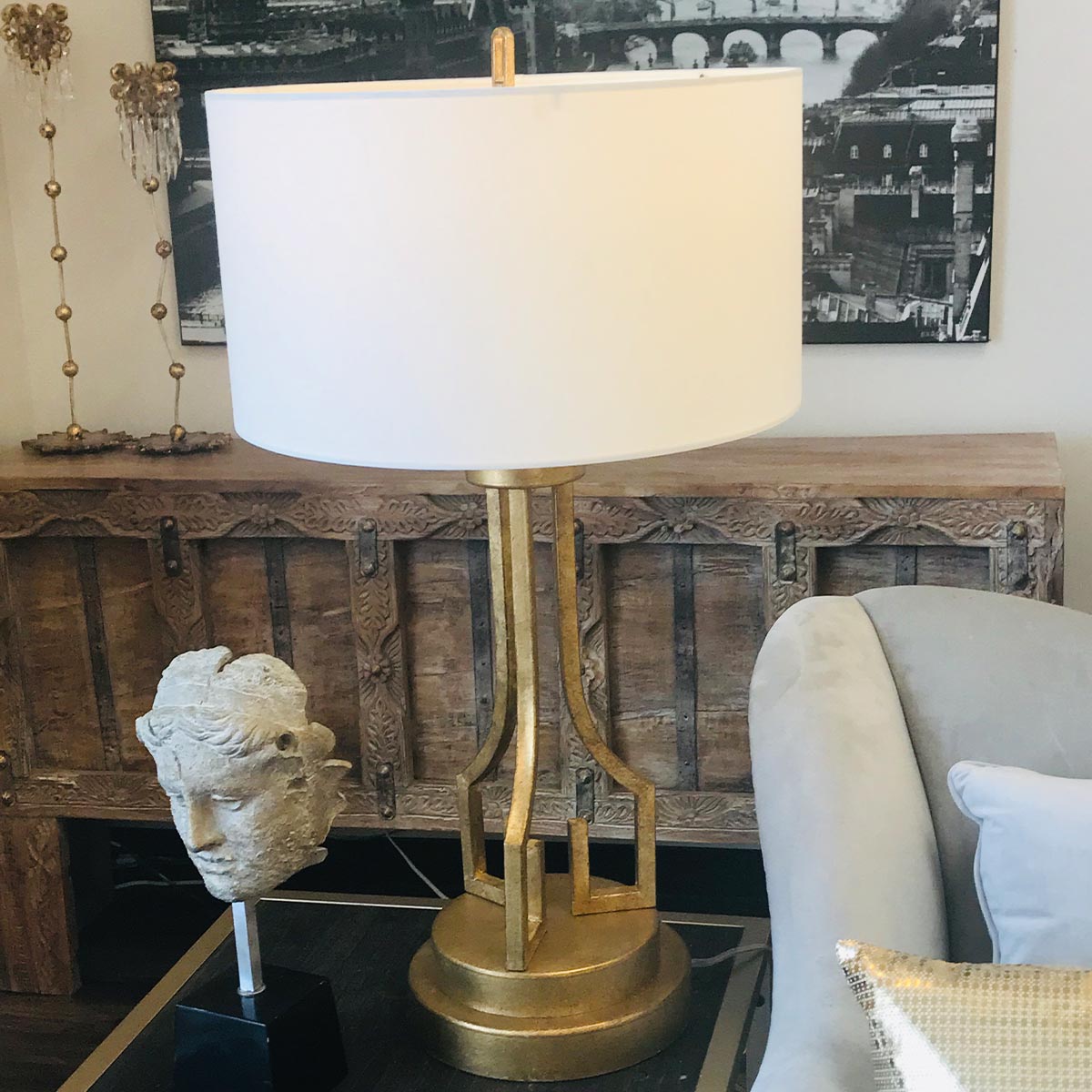 Tischleuchte Lemuria (goldfarben) 1x - Elstead Lighting