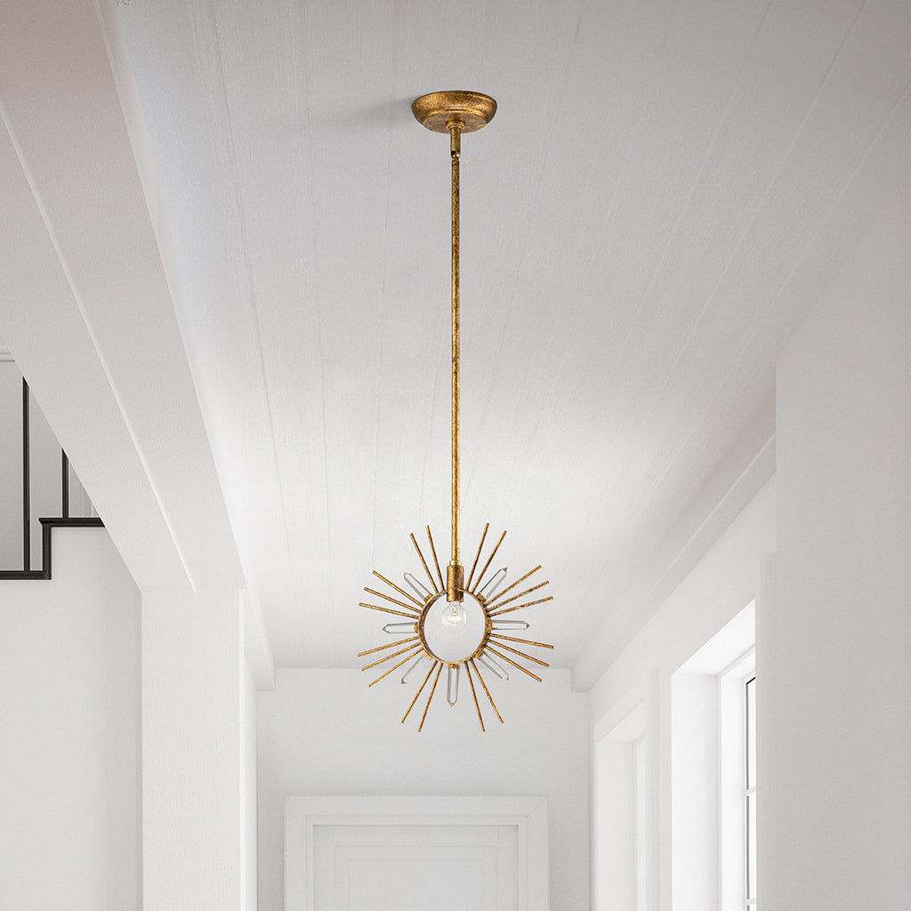 Pendelleuchte Sun King (goldfarben) 1x - Elstead Lighting