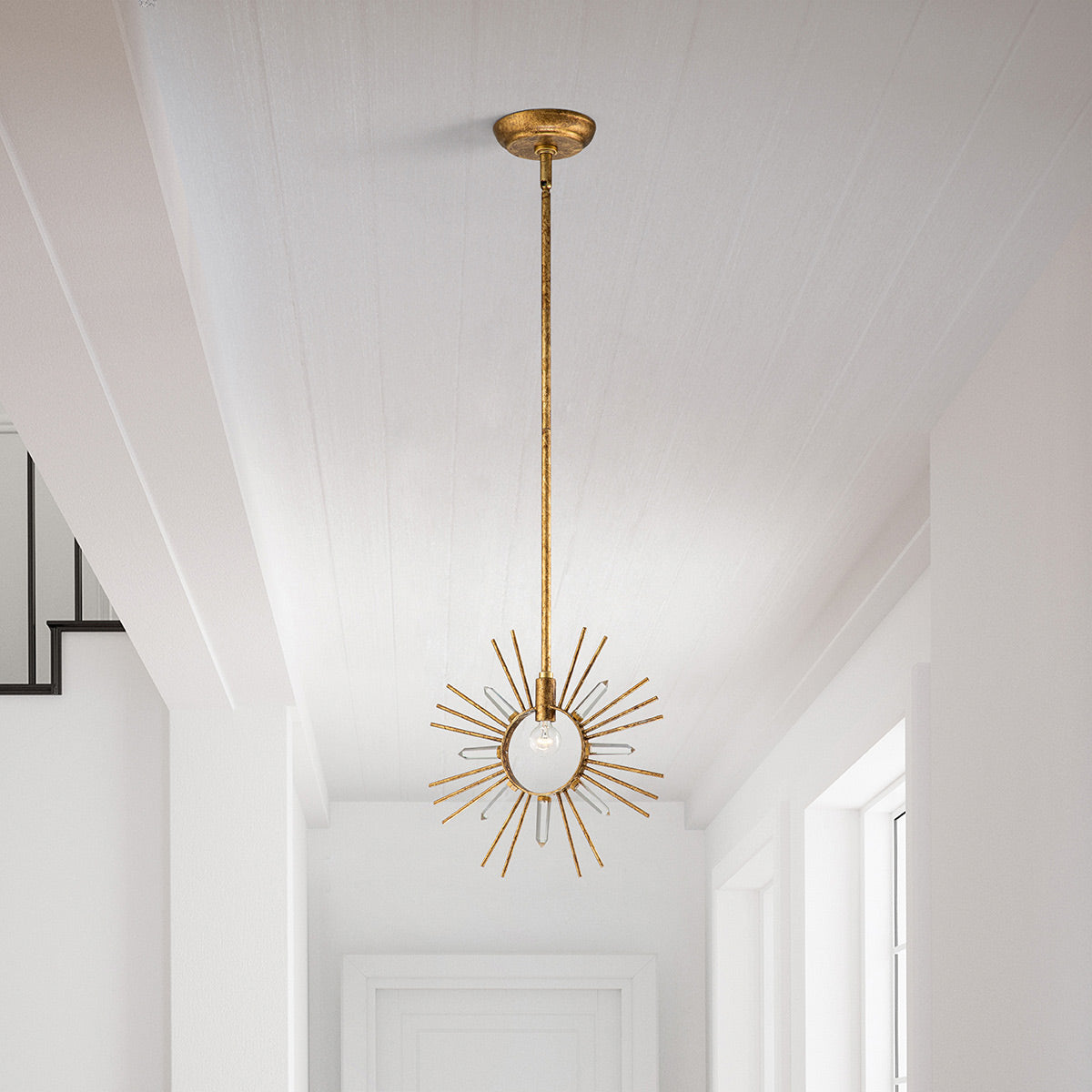Pendelleuchte Sun King (goldfarben) 1x - Elstead Lighting