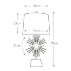 Tischleuchte Sun King (goldfarben) 1x - Elstead Lighting