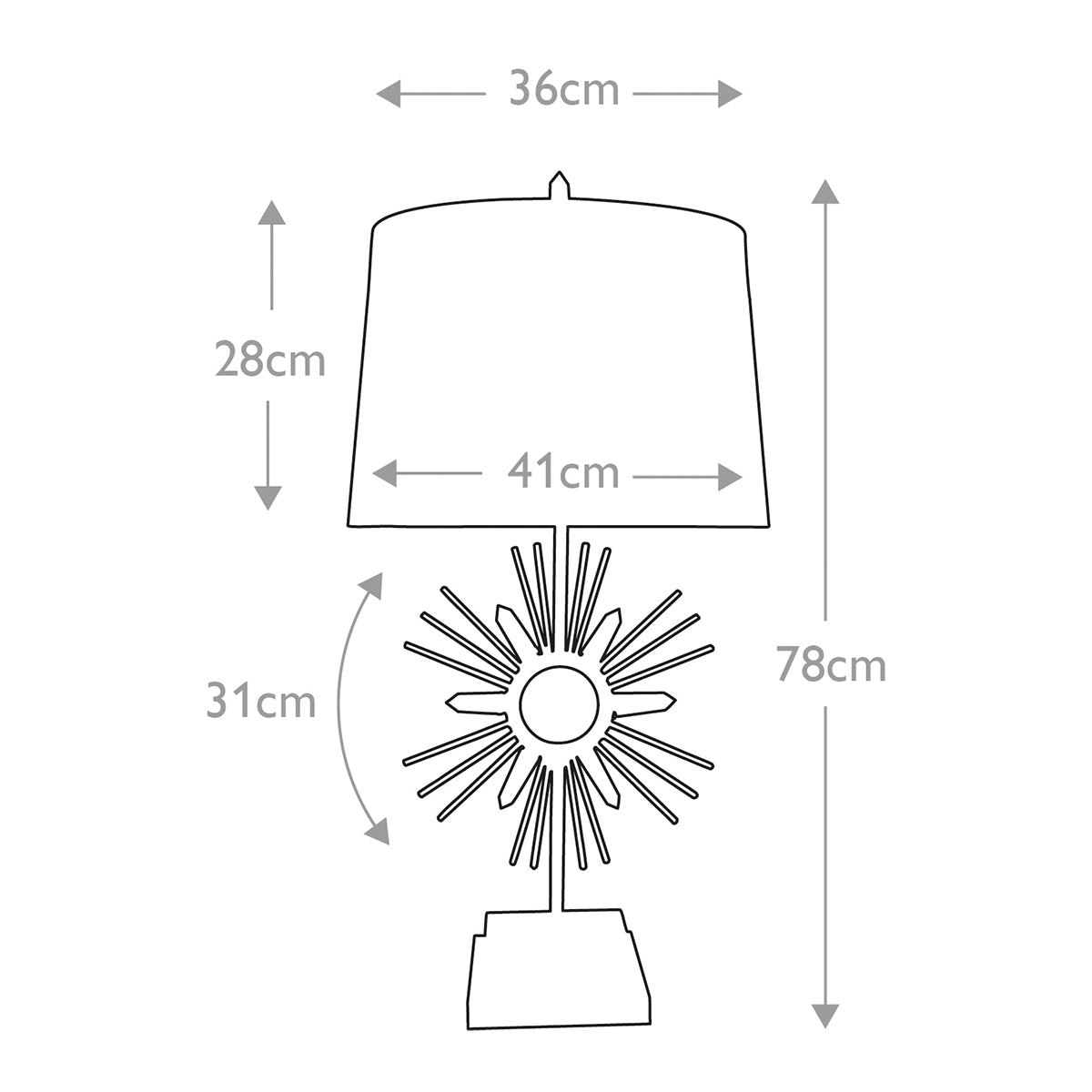 Tischleuchte Sun King (goldfarben) 1x - Elstead Lighting