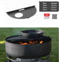 Halbrunde Grillplatte 98cm für Feuerschale 100cm – Wok 40cm