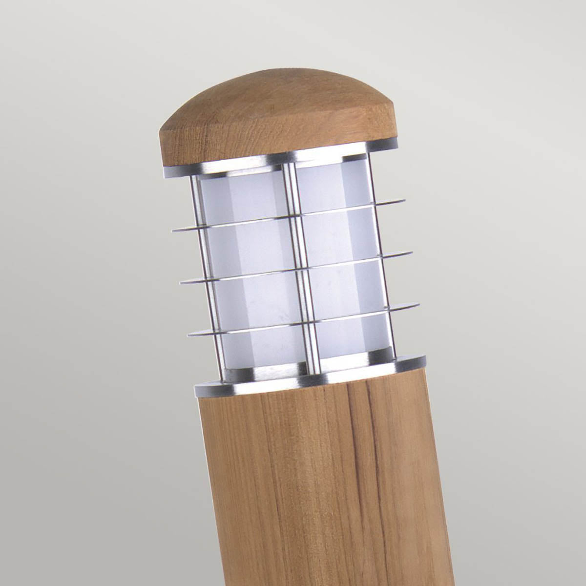Außen-Sockelleuchte Poole (Teak and Stainless Steel) 1x - Elstead Lighting