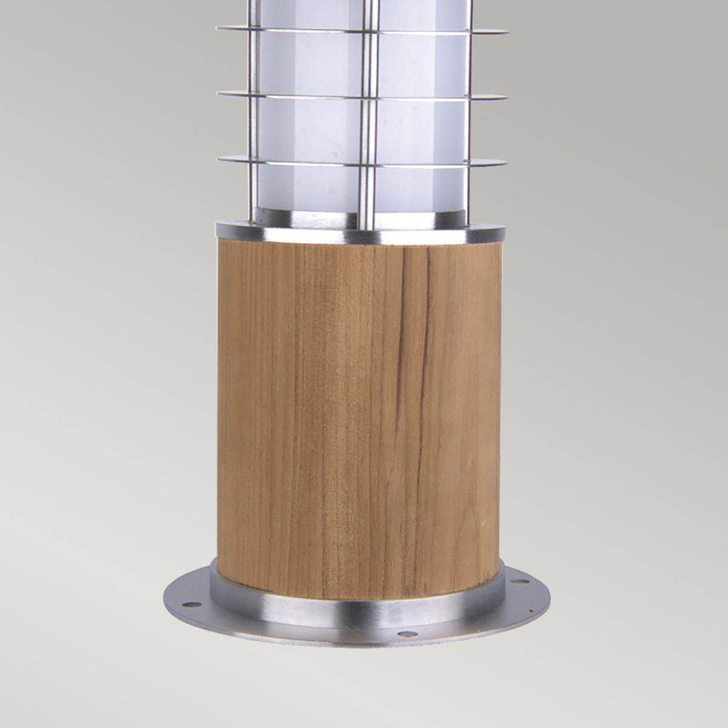 Außen-Sockelleuchte Poole (Teak and Stainless Steel) 1x - Elstead Lighting