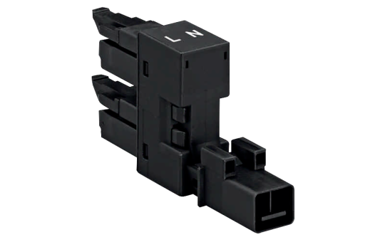 h-Verteiler WAGO, 2-polig, 1 Eingang, 2 Ausgänge, 3 Verriegelungsklinken