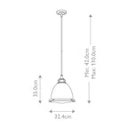 Pendelleuchte Amelia (bronzefarben) 1x - Elstead Lighting