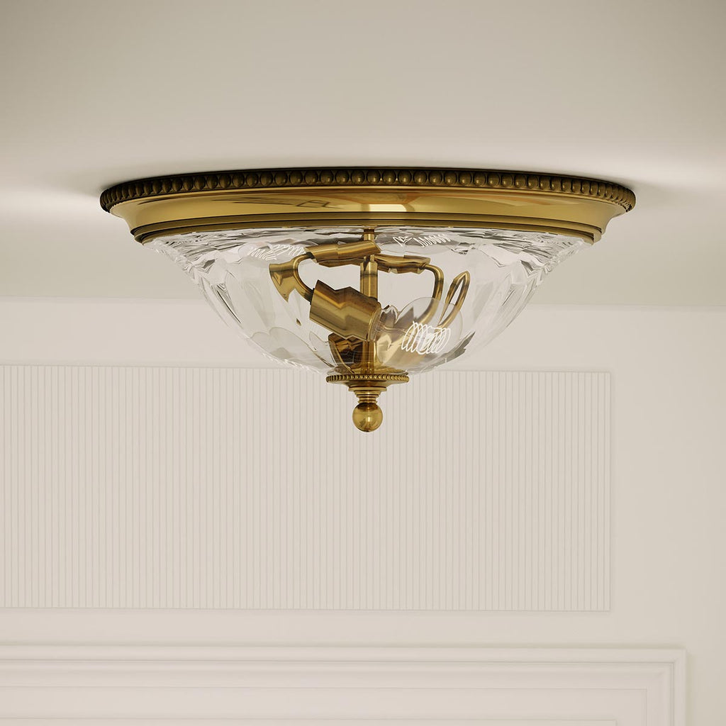 Deckenleuchte Cambridge (messingfarben) 2x - Elstead Lighting
