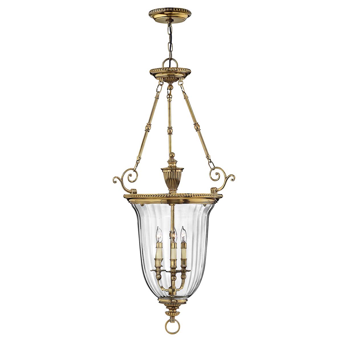 Pendelleuchte Cambridge (messingfarben) 3x - Elstead Lighting