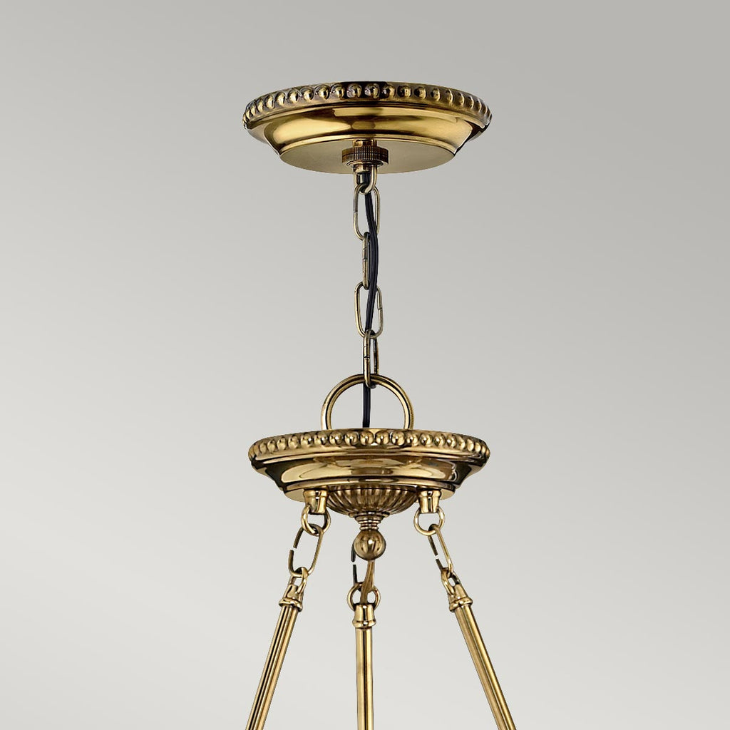 Pendelleuchte Cambridge (messingfarben) 3x - Elstead Lighting