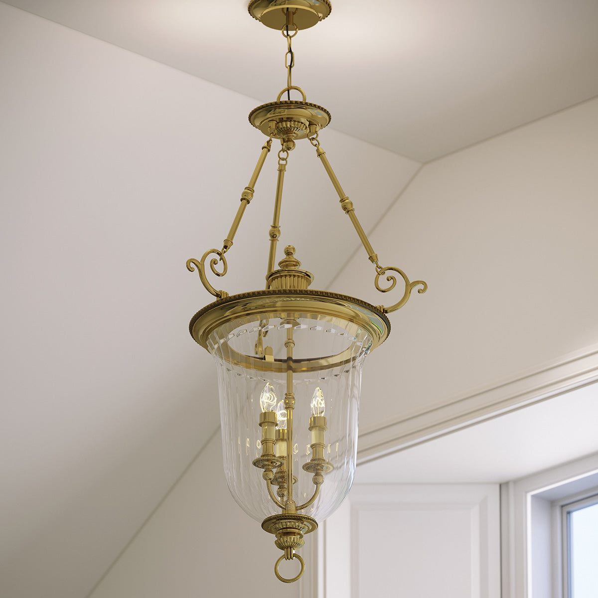 Pendelleuchte Cambridge (messingfarben) 3x - Elstead Lighting
