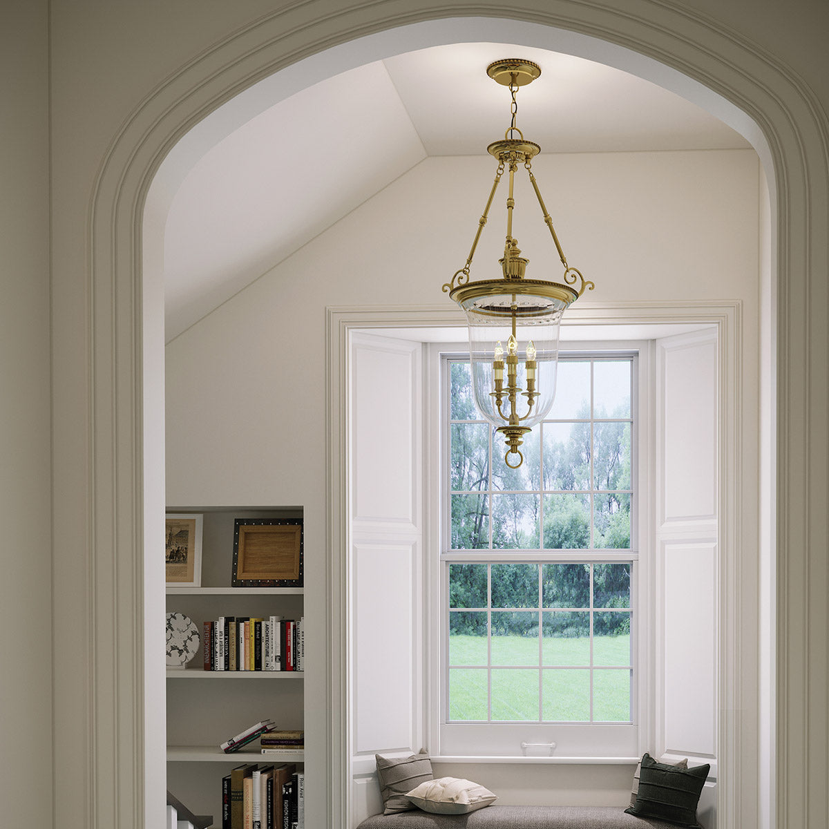 Pendelleuchte Cambridge (messingfarben) 3x - Elstead Lighting