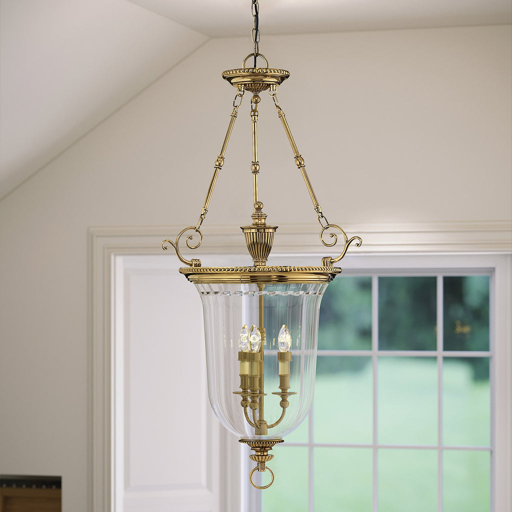 Pendelleuchte Cambridge (messingfarben) 3x - Elstead Lighting