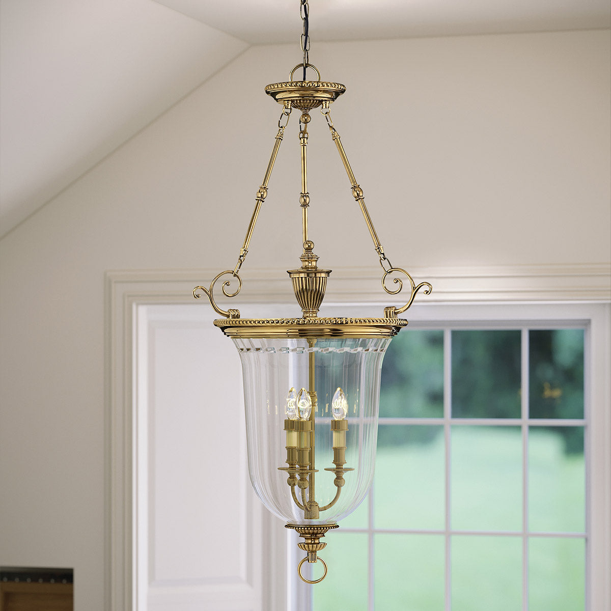 Pendelleuchte Cambridge (messingfarben) 3x - Elstead Lighting
