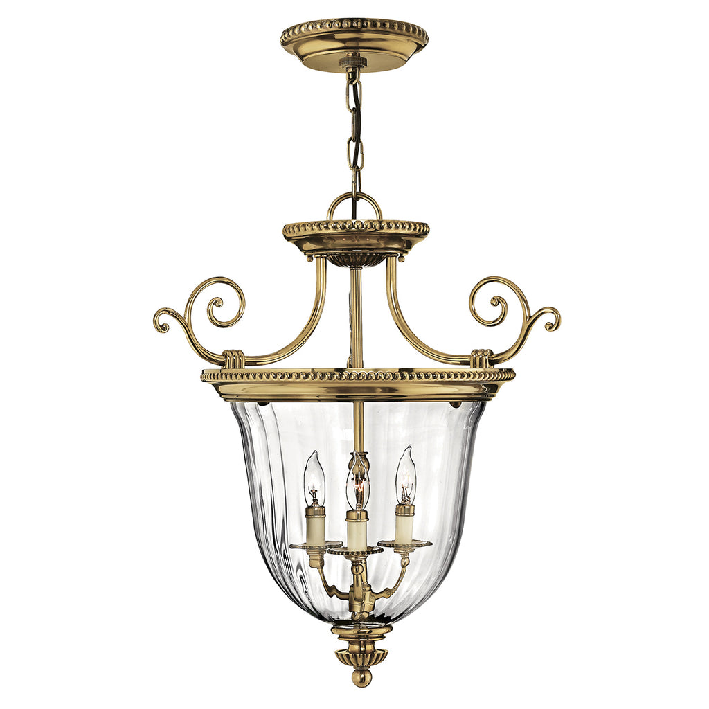 Pendelleuchte Cambridge (messingfarben) 3x - Elstead Lighting