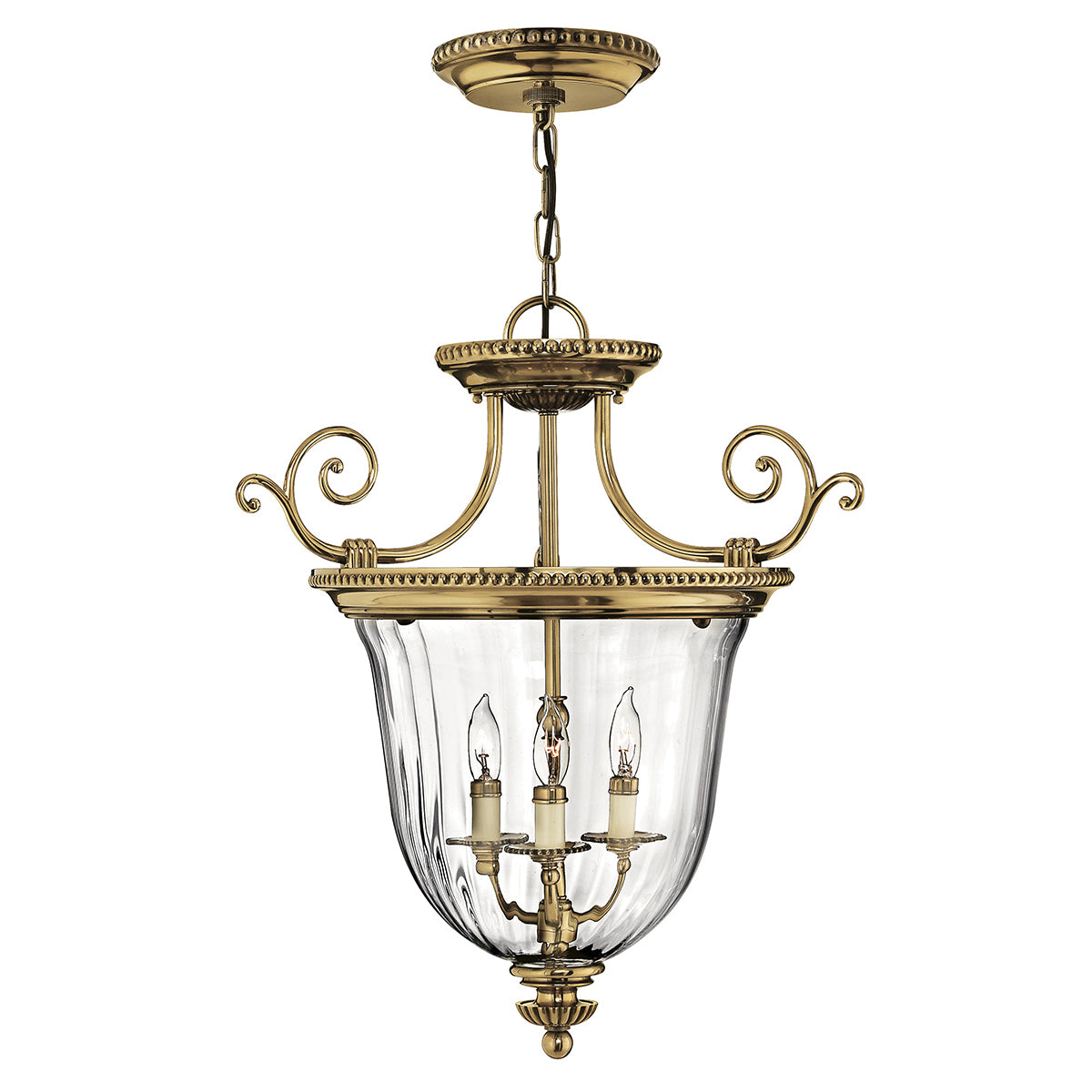 Pendelleuchte Cambridge (messingfarben) 3x - Elstead Lighting