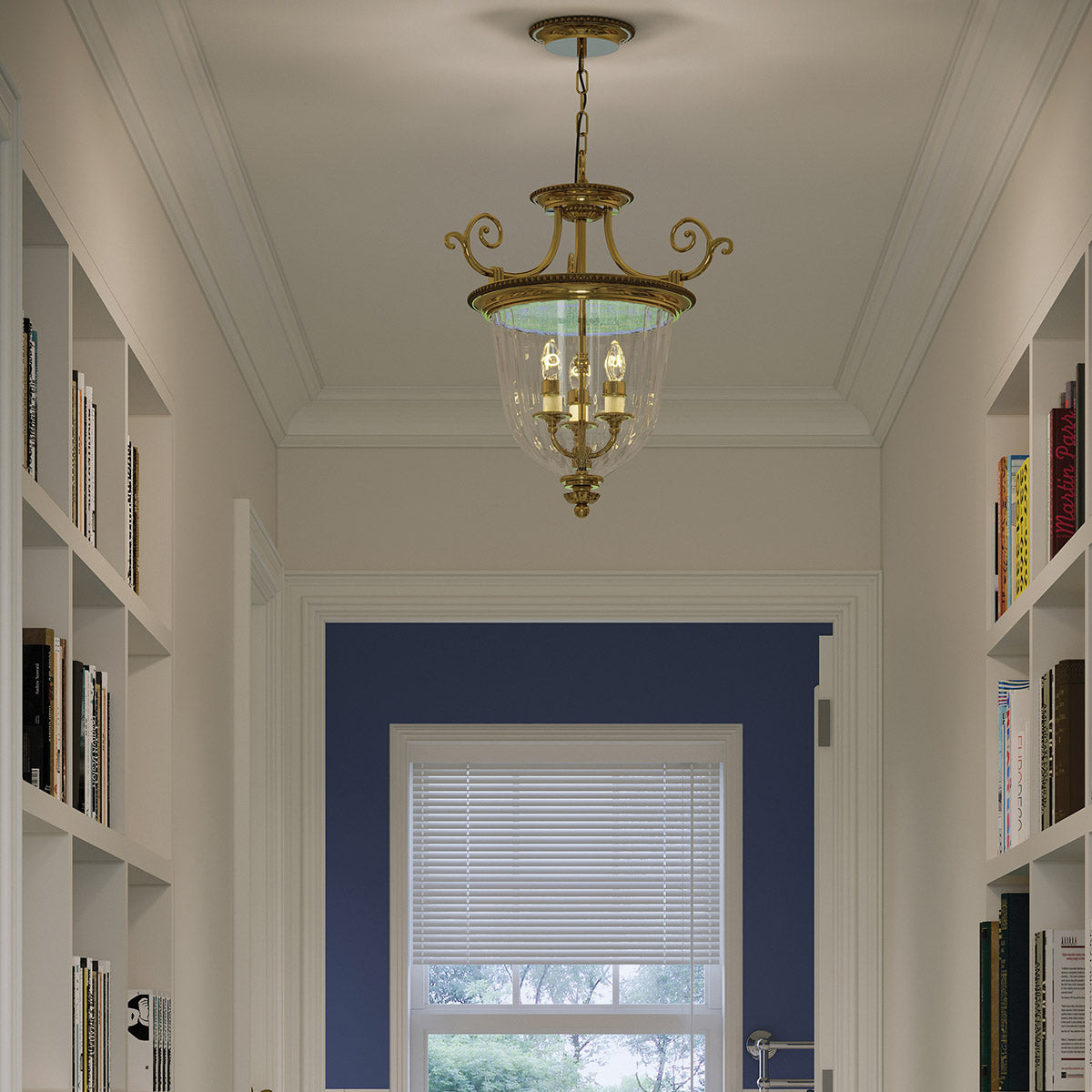 Pendelleuchte Cambridge (messingfarben) 3x - Elstead Lighting