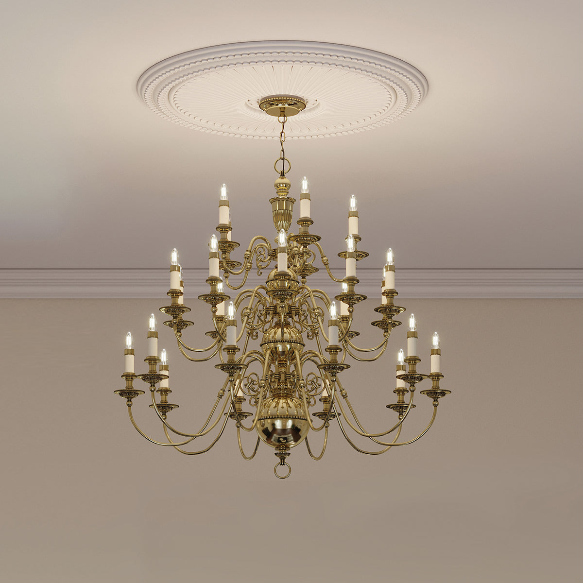 Pendelleuchte Cambridge (messingfarben) 25x - Elstead Lighting