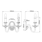 Wandleuchte Cambridge (Brushed Champagn) 2x - Elstead Lighting