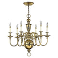 Pendelleuchte Cambridge (messingfarben) 6x - Elstead Lighting