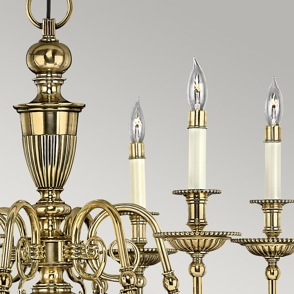 Pendelleuchte Cambridge (messingfarben) 6x - Elstead Lighting