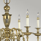 Pendelleuchte Cambridge (messingfarben) 6x - Elstead Lighting