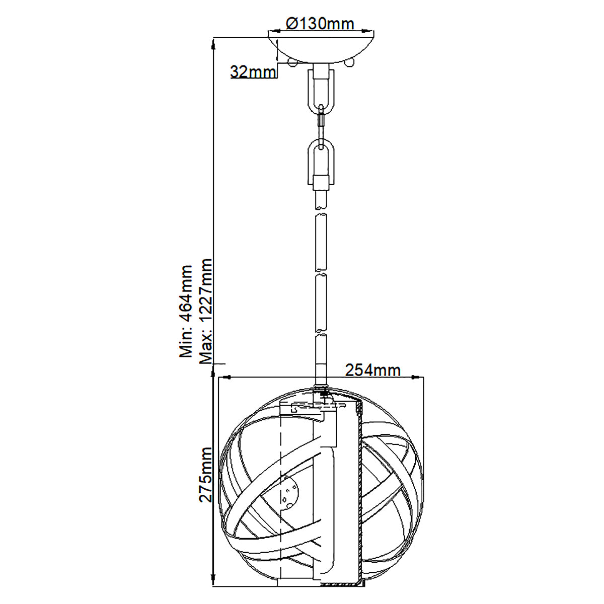 Pendelleuchte Carson (antik geschwärztes Eisen) 1x - Elstead Lighting
