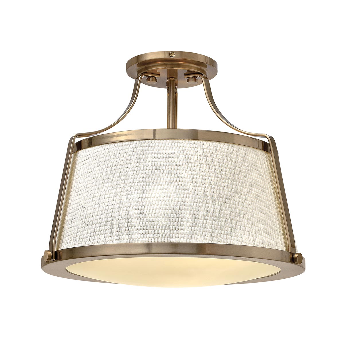 Deckenleuchte Charlotte (Brushed Caramel, Linen Shad) 3x - Elstead Lighting