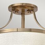 Deckenleuchte Charlotte (Brushed Caramel, Linen Shad) 3x - Elstead Lighting