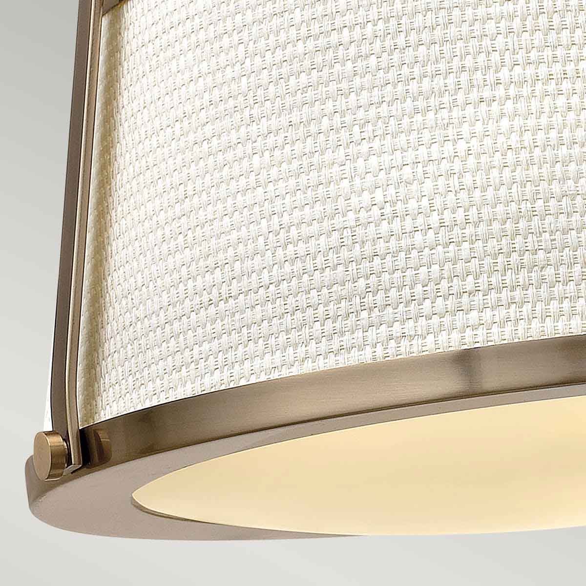 Deckenleuchte Charlotte (Brushed Caramel, Linen Shad) 3x - Elstead Lighting
