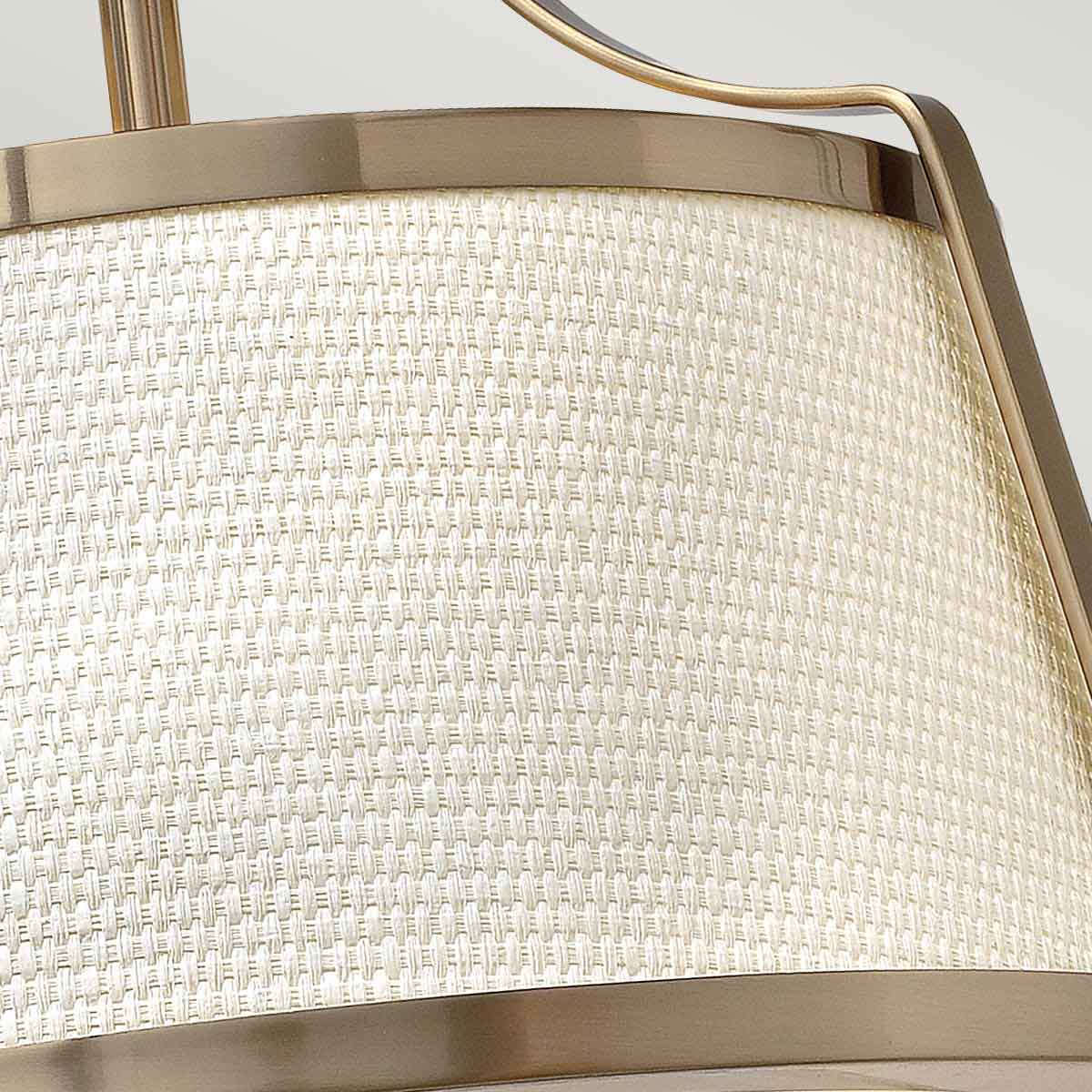 Deckenleuchte Charlotte (Brushed Caramel, Linen Shad) 3x - Elstead Lighting