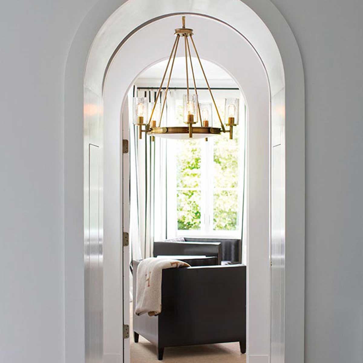 Pendelleuchte Collier (messingfarben) 5x - Elstead Lighting