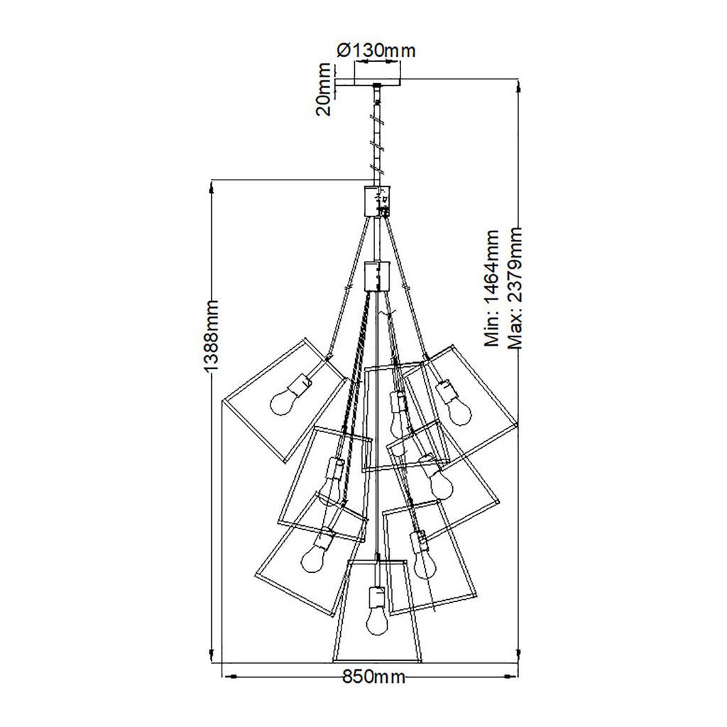 Pendelleuchte Fulton (bronzefarben) 13x - Elstead Lighting