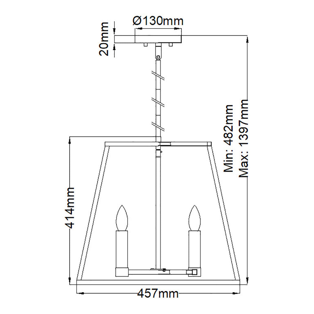 Pendelleuchte Fulton (bronzefarben) 4x - Elstead Lighting