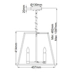 Pendelleuchte Fulton (bronzefarben) 4x - Elstead Lighting