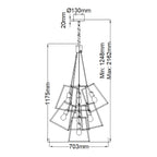 Pendelleuchte Fulton (bronzefarben) 7x - Elstead Lighting