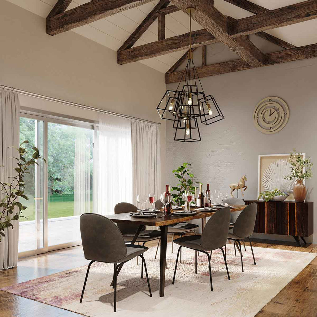 Pendelleuchte Fulton (bronzefarben) 7x - Elstead Lighting