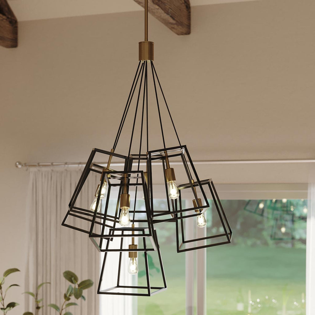 Pendelleuchte Fulton (bronzefarben) 7x - Elstead Lighting