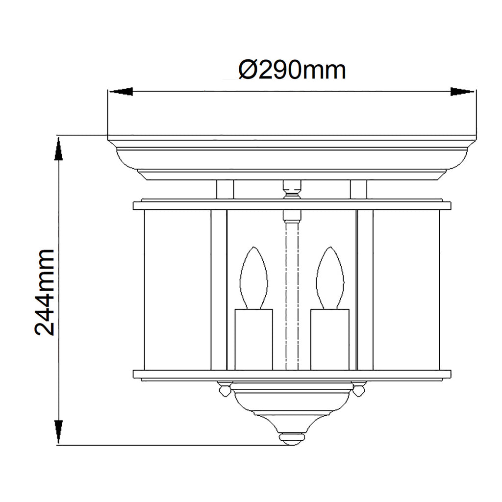 Deckenleuchte Gentry (Nickel) 3x - Elstead Lighting