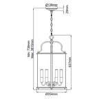 Pendelleuchte Gentry (Pewter) 6x - Elstead Lighting