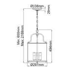 Pendelleuchte Gentry (messingfarben) 4x - Elstead Lighting