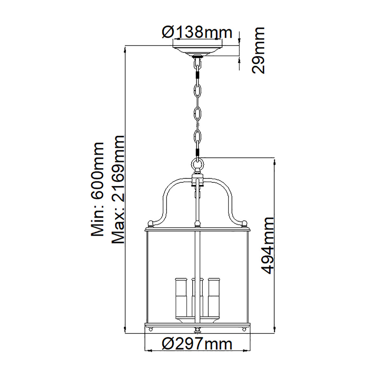 Pendelleuchte Gentry (Nickel) 4x - Elstead Lighting