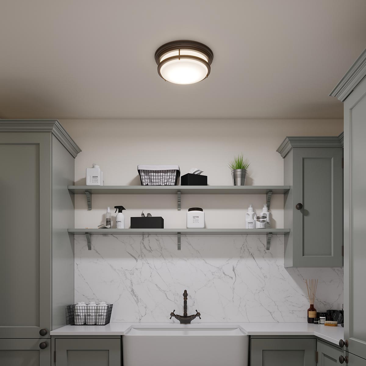 Deckenleuchte Hadley (bronzefarben) 3x - Elstead Lighting