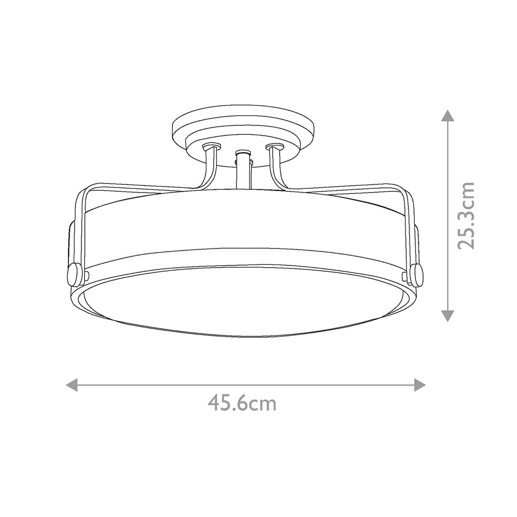 Deckenleuchte Harper (messingfarben) 3x - Elstead Lighting