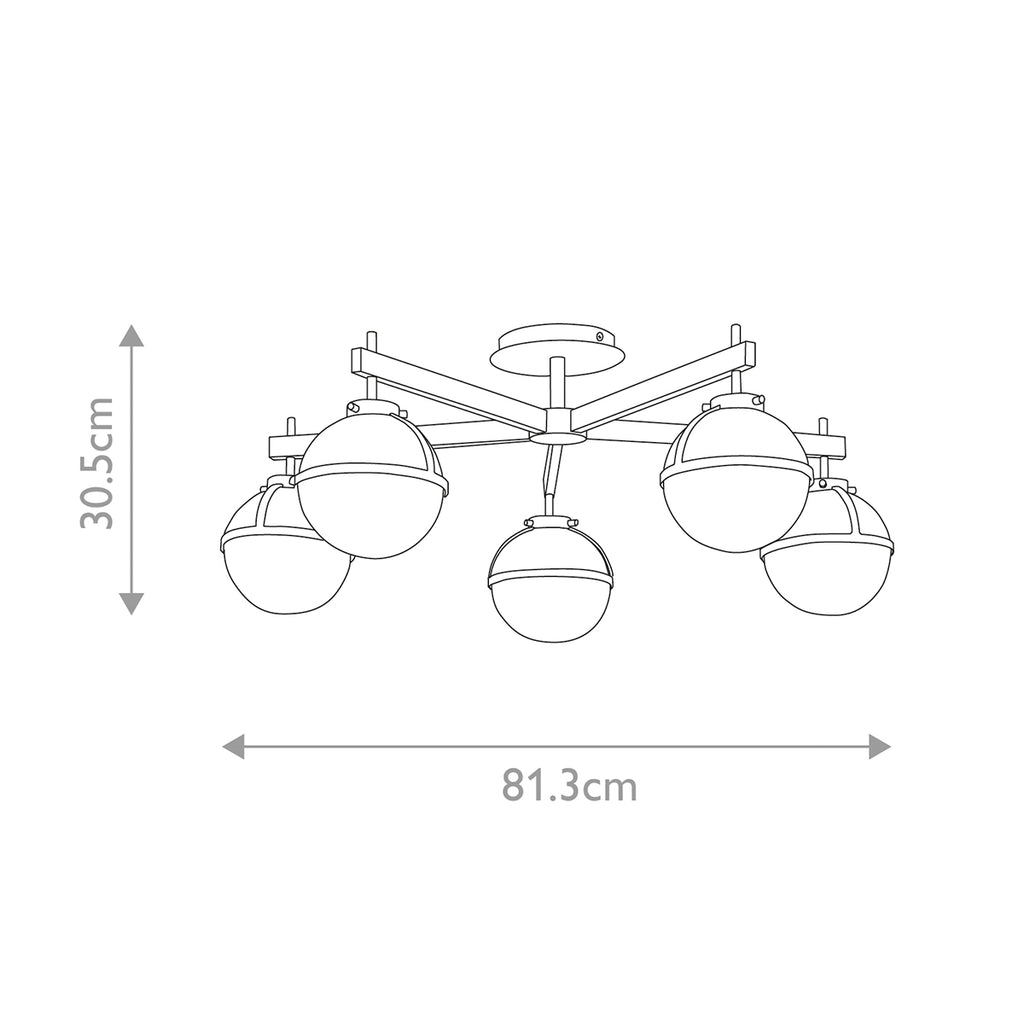Bad-Deckenleuchte Hollis (schwarz) 5x - Elstead Lighting