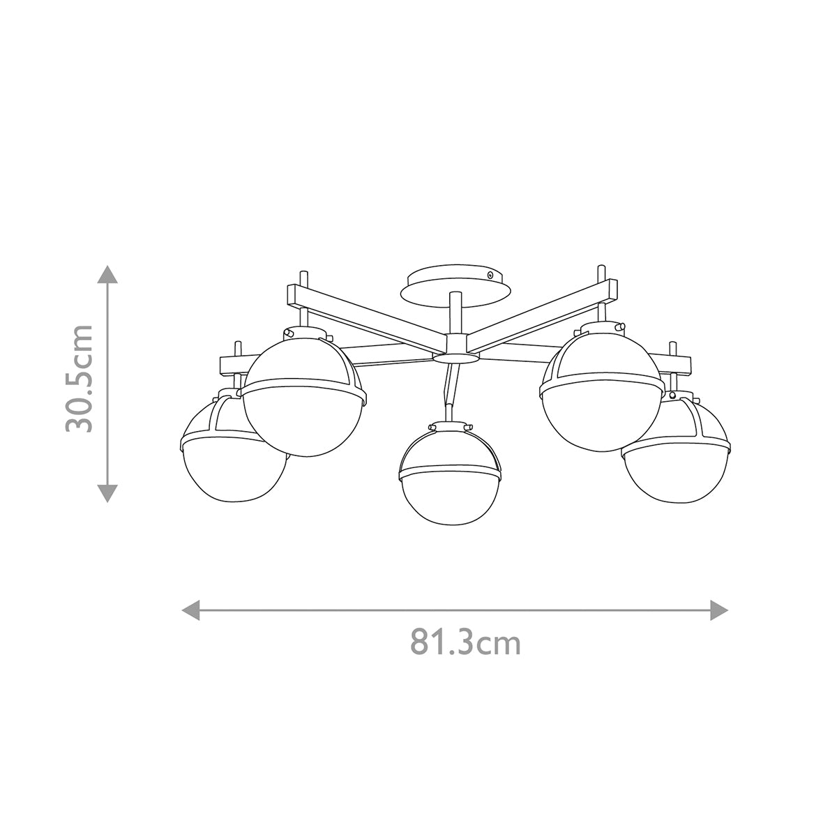 Bad-Deckenleuchte Hollis (schwarz) 5x - Elstead Lighting