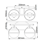Bad-Wandleuchte Hollis (messingfarben) 2x - Elstead Lighting